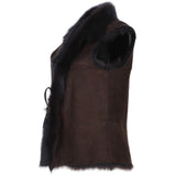 Toscana Suede Leather Gilet Brn/Brn: KB-42