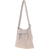 Sleek Luxe Leather Shoulder Bag Mushroom: Mourne