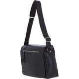 Ashwood Leather Messenger Bag with Front Zip Pocket & Adjustable Strap Brown: 1664