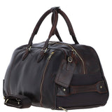 Luxurious Leather Wheeled Duffle Bag Brown: pl-50