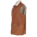 Ashwood Men's Leather Waistcoat Tan Snuff: LUCK