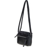 Compact Leather Shoulder & Crossbody Bag Black: Cork