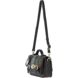 Ashwood Leather & Harris Tweed® Cloth Small Satchel Bag with Twist Lock Brown/Mcload: TW-33-01-BM