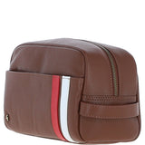 Gabicci Leather Washbag With Striped Tan: GB-64953