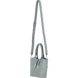 Leather Shoulder Bag with Detachable Crossbody Strap Sage: 64739