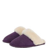 Women's Classic  Suede Sheepskin Slippers Purple: FEN-LADIES SLIPPERS