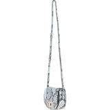Real Leather Saddle Crossbody Bag Snake: 63753