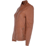 Leather Jacket Cognac/ddy: AWL-738