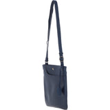 Ashwood Leather Curve Pocket Crossbody Bag Dark Blue: 63620