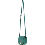 Real Leather Saddle Crossbody Bag Ever Green: 63753