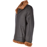 Soft Sheepskin Pilot Jacket Brown/ Dark Ginger: KE B3