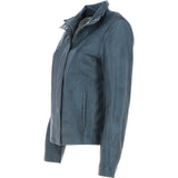 Womens Leather Jacket Grey: AWL-529