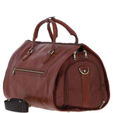 Premium Leather Holdall with Detachable Shoulder Strap Tan: pl-49