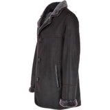 Luxury 4 Button Single Breasted  Sheepskin Coat Brown: KE-223