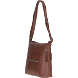 Versatile Leather Shoulder Bag Cognac: Bondoran