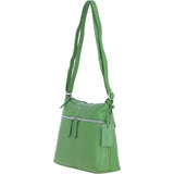 Sleek Luxe Leather Shoulder Bag Fern: Mourne