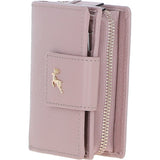 Ashwood Leather RFID Secure Wallet/Purse with Zip and Stud Closure Wood Rose: X-30