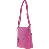 Versatile Leather Shoulder Bag Berry: Bondoran