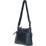 Ashwood Ladies Leather Shoulder Bag Navy: AJ2