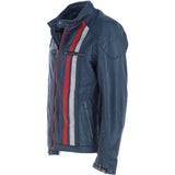 Leather Biker Jacket Navy: 2483