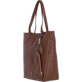 Ashwood Leather Shoulder Bag with Detachable Pouch 2 Tone Tan: 64454