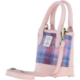 Ashwood Leather & Harris Tweed® Cloth Small Grab Bag Baby-Pink/Pink: TW-63-15-BP