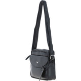 Ashwood Leather Ladies Crossbody Bag Black: Glasgow