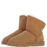 Fenland Ladies Sheepskin Boots Tan: Becca-Boots