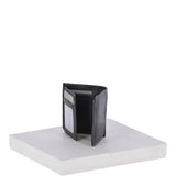 Cow Waxy Leather Classic 2 Card, Double ID, Coins &  Bill-Fold  Wallet Black : 1555