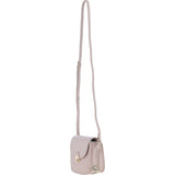 Ashwood Elegant Leather Crossbody Bag with Twist Lock Beige: Y-52