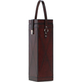 Ashwood Leather's Premium Wine Bottle Case with Strap Chestnut: LF-127