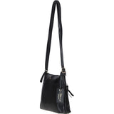 Stylish Ashwood Leather Crossbody Bag Black: Ava