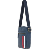 Gabicci Mens Leather Messenger Bag Navy: GB-64952