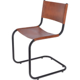 Vintage Leather Chair Black/ Tan: METAL CHAIR