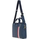 Gabicci Leather Messenger Bag Navy: GB-64956