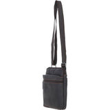 Real Leather Messenger Bag Brown: BERLIN