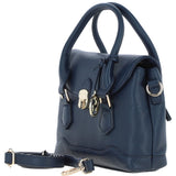 Elegant Ashwood Compact Handbag with Detachable Crossbody Strap Navy: Y-55