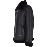 Luxury Shearling Pilot Jacket Black: MP 33