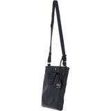 Genuine Leather Crossbody x Shoulder Bag with Golden Accents Black: 64239