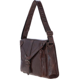 Ashwood Leather Laptop Messenger Shoulder Bag With Buckle Flap Tan: RHODE