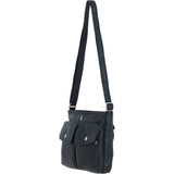 Adjustable Crossbody & Shoulder Bag Black: Cardiff