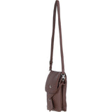 Ashwood Leather Smartphone Crossbody Bag Cognac: York