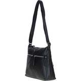 Sleek Luxe Leather Shoulder Bag Black: Mourne
