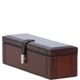 Ashwood Luxury Leather Triple Watch & Bracelet Storage Box Chestnut: LF-120