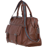 Brampton London Leather Weekender Bag Tan: 64807