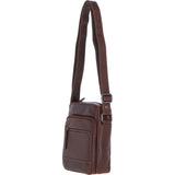 Ashwood Leather Men's Zip Crossbody Bag Chestnut: S-62