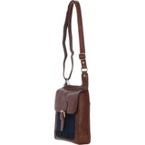 Ashwood Leather & Harris Tweed® Cloth Crossbody Bag Tan/Watch: TW-24-04-TW
