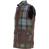Ashwood Leather x Harris Tweed Men's Gilet Brown/Mcload: TW-901-01-BM