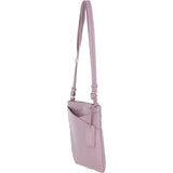 Ashwood Curve  Zip Top Leather Cross Body Bag Wood Rose: 64640/curve