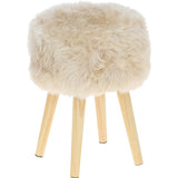New Zealand Sheepskin Stool Lenen: SHORT SHEEPSKIN STOOL
